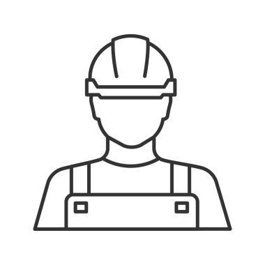 Oluşturucu doğrusal simgesi, beyaz arka plan üzerinde vektör kontur çizim