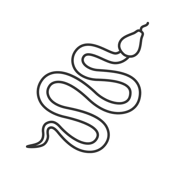 蛇线图标 矢量轮廓图白色背景 — 图库矢量图片