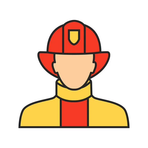 Иконка Цвета Пожарного Белом Фоне — стоковый вектор