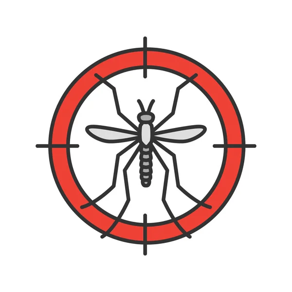 Los Mosquitos Apuntan Icono Color Repelente Insectos Ilustración Vectorial Aislada — Archivo Imágenes Vectoriales