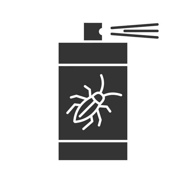 Icona Del Glifo Dell Esca Degli Scarafaggi Spray Repellente Scarafaggi — Vettoriale Stock