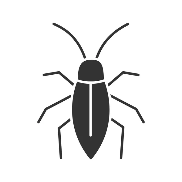 Κατσαρίδα Γλύφου Εικονίδιο Σύμβολο Σιλουέτα Αρνητικό Χώρο Εικονογράφηση Διάνυσμα Απομονωμένες — Διανυσματικό Αρχείο