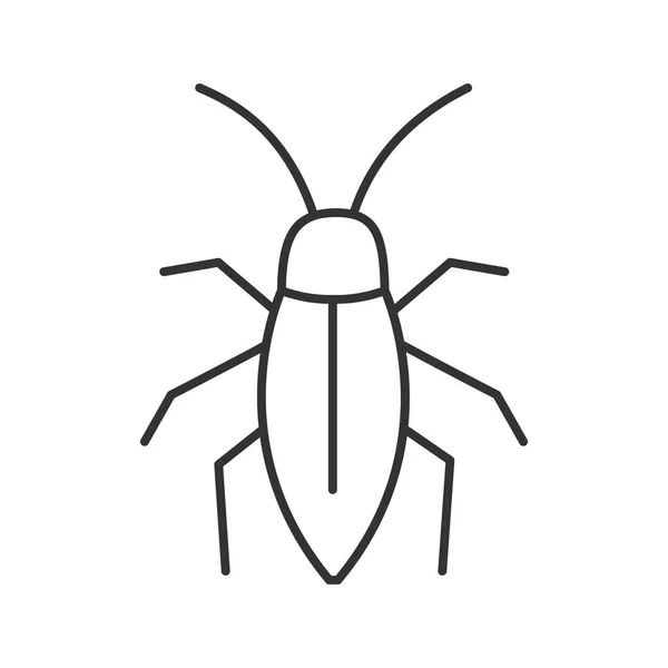 ゴキブリ線形アイコン 細い線の図 輪郭のシンボル ベクトル分離外形図 — ストックベクタ