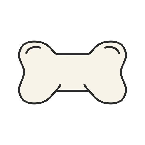 Psa Kość Zabawka Kolor Ikony Żuć Zabawka Ilustracja Białym Tle — Wektor stockowy