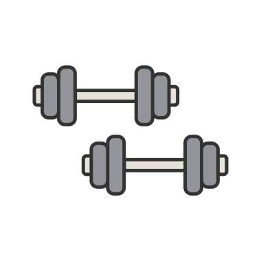 Halter renk simgesi. Barbell. Fitness Ekipmanları. İzole vektör çizim