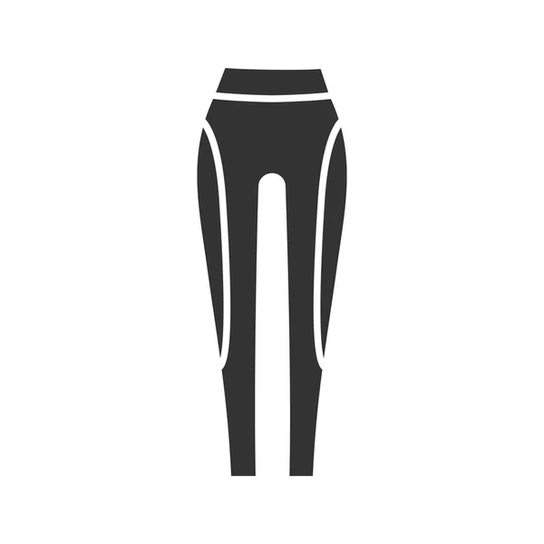 Női Sport Nadrág Karakterjel Ikonra Leggings Sportruházat Sziluettjét Szimbólum Negatív — Stock Vector