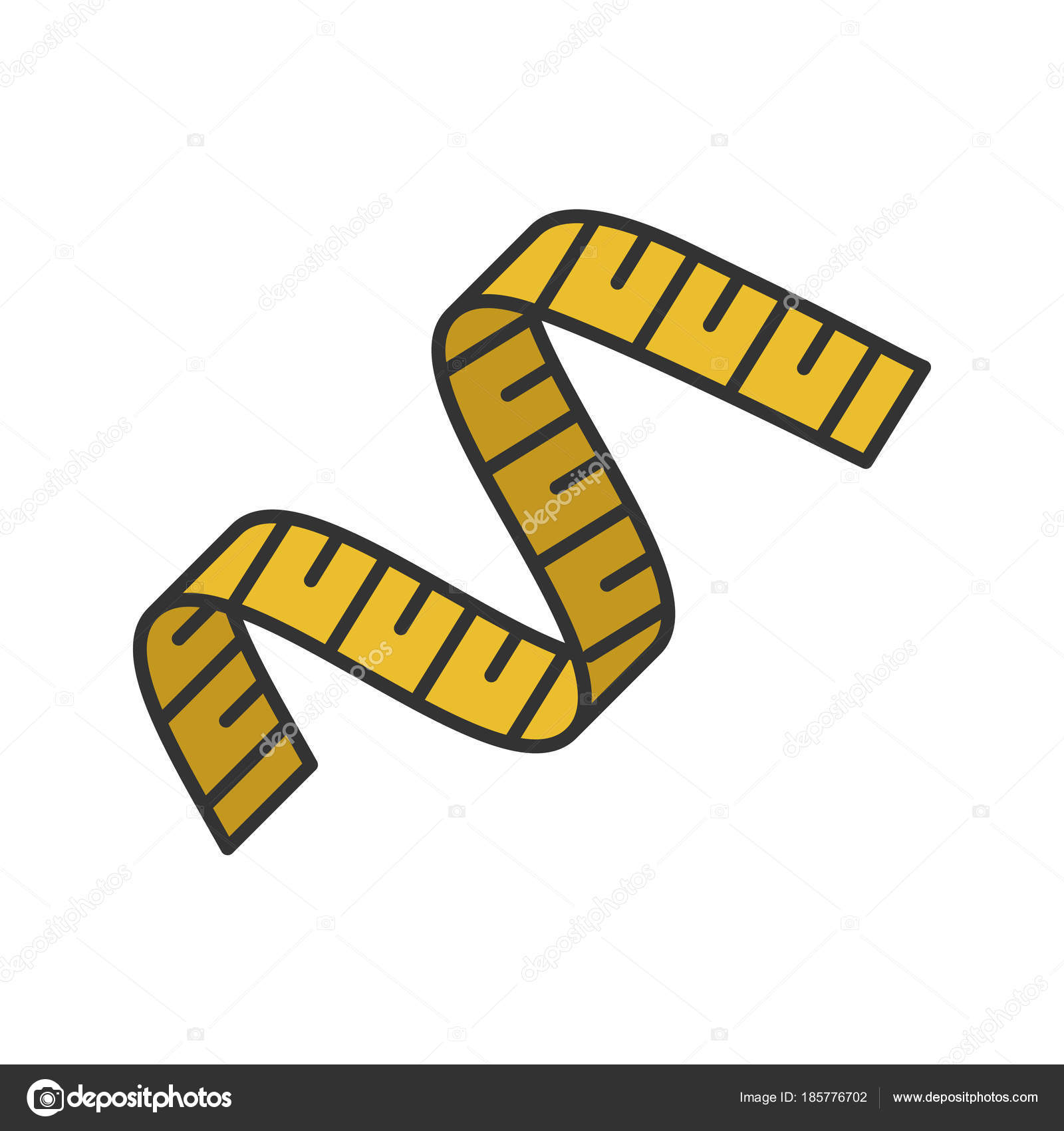 Sewing tape measure icon Royalty Free Vector Image