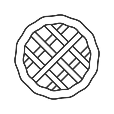 Pasta doğrusal simgesi. İnce hat illüstrasyon. Kontur sembolü. Çizim vektör izole anahat