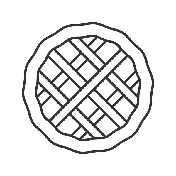 Icône Linéaire Tarte Illustration Fine Symbole Contour Schéma Vectoriel Isolé — Image vectorielle