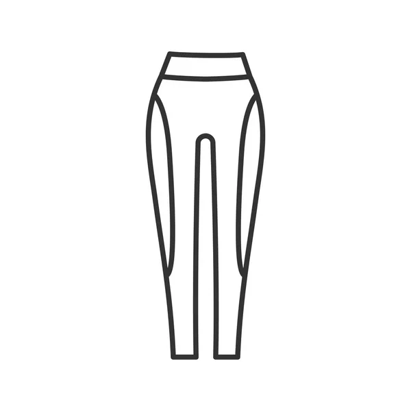 Pantalones Deportivos Femeninos Icono Lineal Ilustración Línea Delgada Leggins Ropa — Vector de stock