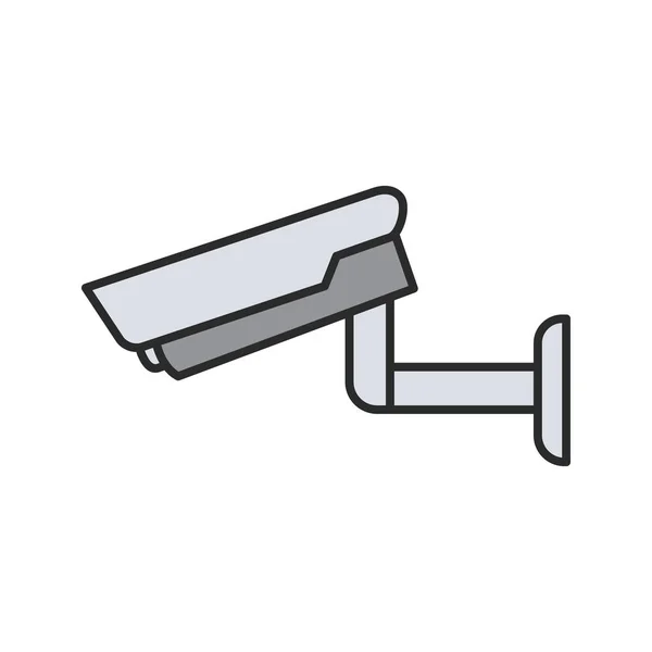 Icono Color Cámara Vigilancia Sistema Seguridad Cctv Ilustración Vectorial Aislada — Archivo Imágenes Vectoriales