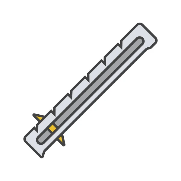 Icono Color Del Indicador Costura Gobernante Ilustración Vectorial Aislada — Vector de stock