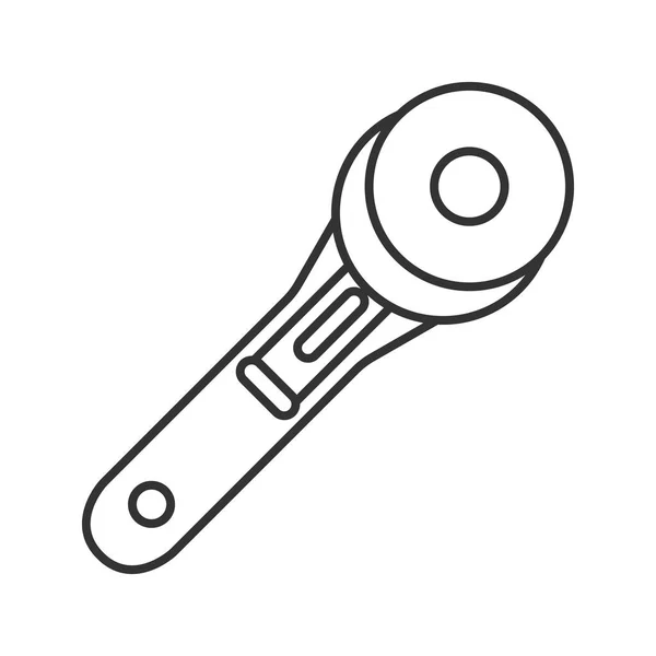 Rotationsschneider Lineares Symbol Schmalspur Illustration Patchworkmesser Vorhanden Kontursymbol Vektor Isolierte — Stockvektor
