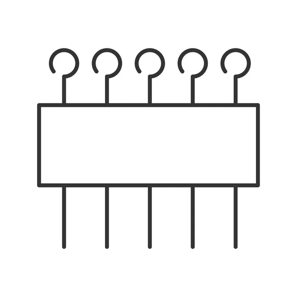 Eye Pins Set Linear Icon Thin Line Illustration Contour Symbol — Stock Vector