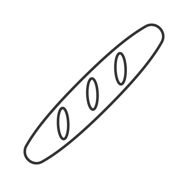 Baguette Symbol Schmalspur Illustration Französisch Brotlaib Kontursymbol Vektor Isolierte Umrisszeichnung — Stockvektor