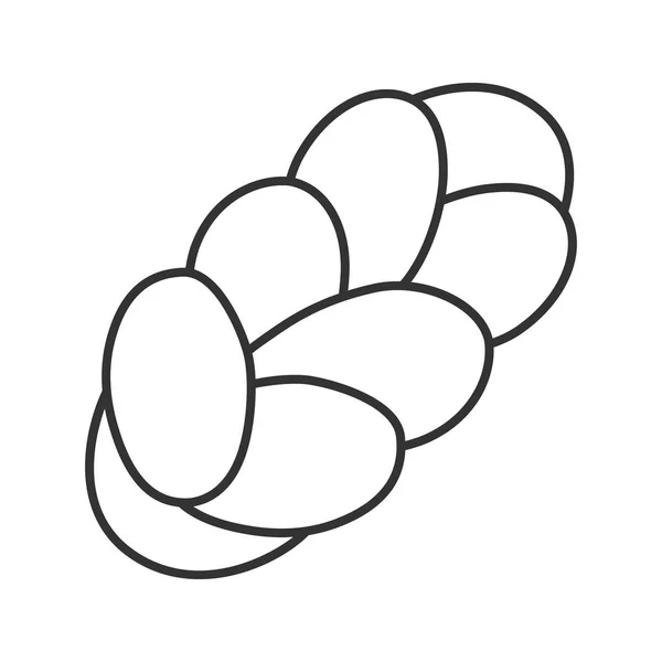 Challah Lineares Symbol Schmalspur Illustration Urlaub Jüdisches Flechtbrot Chalet Challos — Stockvektor