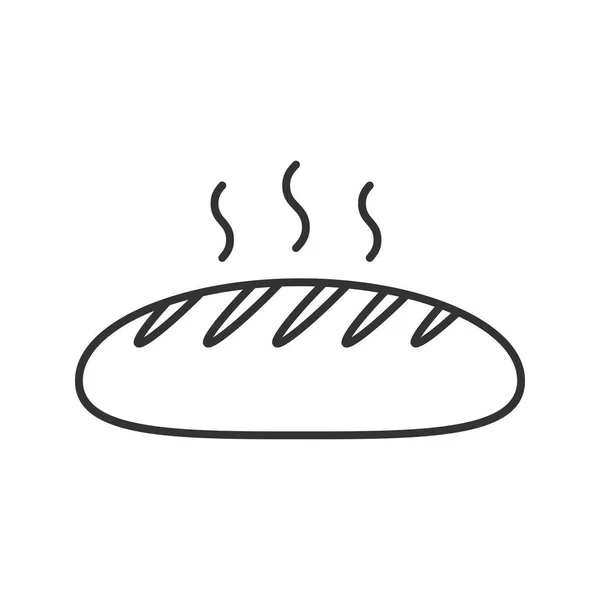 焼きたてのパンのパン線形アイコン 細い線の図 パン屋さん 輪郭のシンボル ベクトル分離外形図 — ストックベクタ