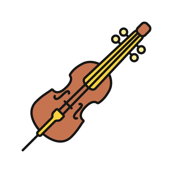 Ícone Cor Violoncelo Violoncelo Ilustração Vetorial Isolada — Vetor de Stock