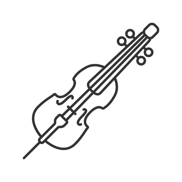 Cello Ikone Schmalspur Illustration Violoncello Kontursymbol Vektor Isolierte Umrisszeichnung — Stockvektor