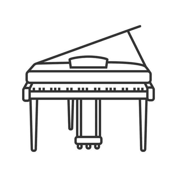 Piano Lineaire Pictogram Illustratie Van Dunne Lijn Fortepiano Contour Symbool — Stockvector