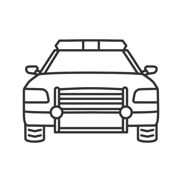 Polizeiauto Symbolbild Schmalspur Illustration Kontursymbol Vektor Isolierte Umrisszeichnung — Stockvektor