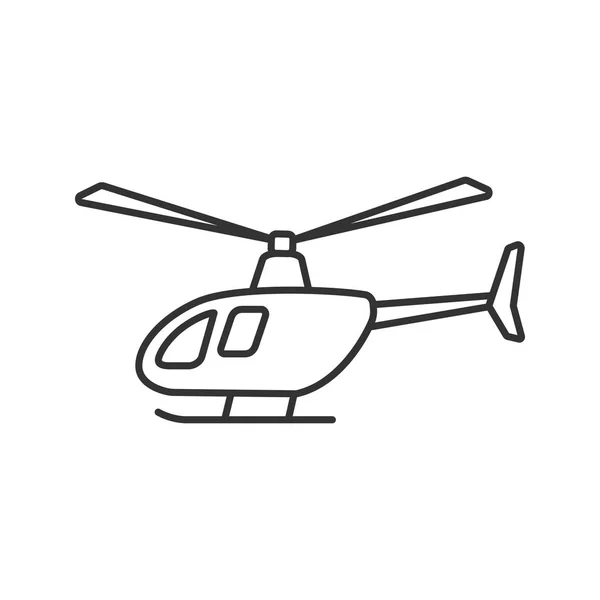 Линейная Иконка Вертолета Тонкая Линия Иллюстрации Контурный Символ Векторный Изолированный — стоковый вектор