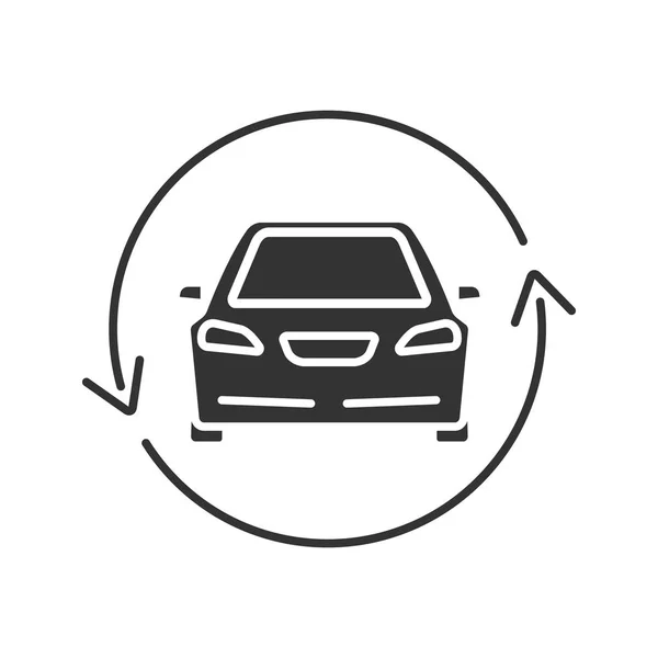 Машина Иконкой Стрелки Круга Полное Обслуживание Авторемонта Рынок Подержанных Автомобилей — стоковый вектор