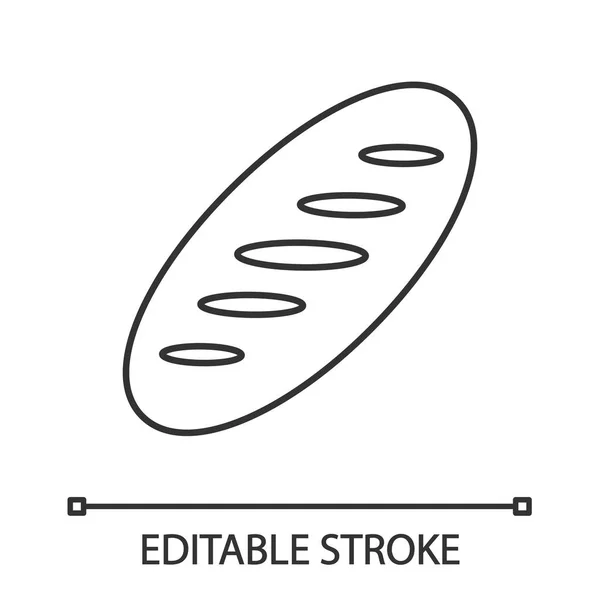 Brödlimpa Linjär Ikonen Tunn Linje Illustration Bageriet Contour Symbol Vector — Stock vektor