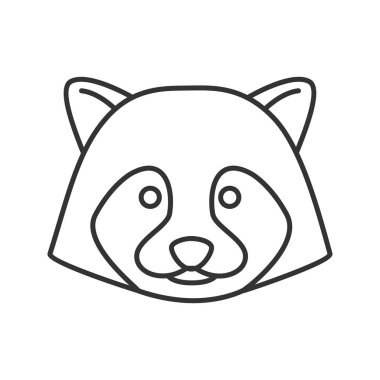 Rakun doğrusal simgesi. İnce hat illüstrasyon. Kontur sembolü. Çizim vektör izole anahat