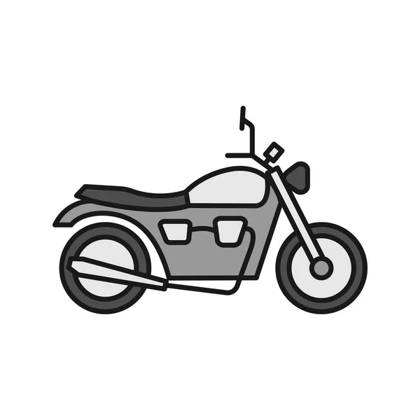 Színes Motorkerékpár Ikon Elszigetelt Fehér Background — Stock Vector