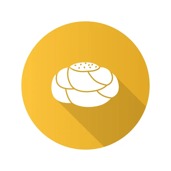 Pan Pastelería Icono Diseño Plano Aislado Sobre Fondo Blanco — Vector de stock