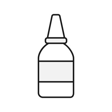 Göz ve burun damlası simgesi beyaz arka plan üzerinde izole