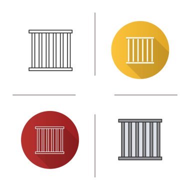 Beyaz arka plan üzerinde izole simgeler Prison Barlar