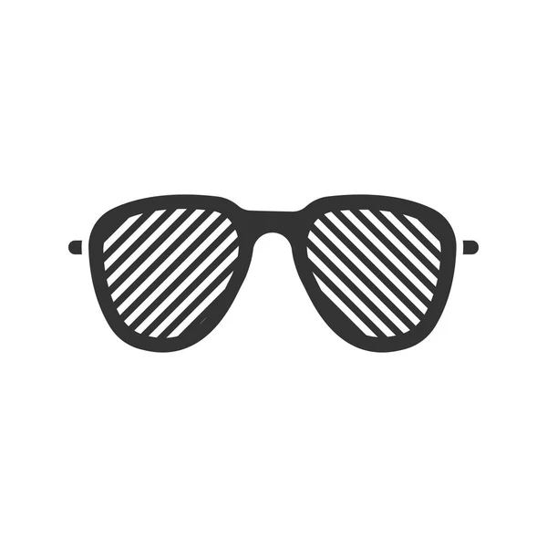 Icono Glifo Gafas Sol Con Lóbulos Sobre Fondo Blanco — Vector de stock