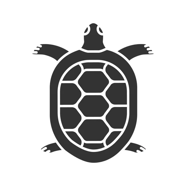 Значок Гліфа Черепахи Ізольовано Білому Тлі — стоковий вектор