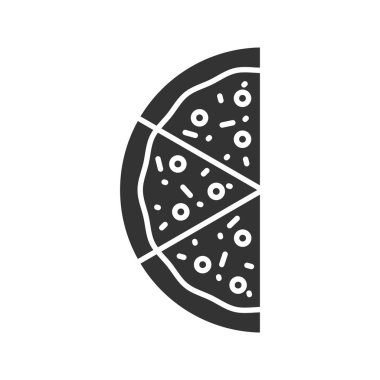 Pizza glif simgesi yarısı