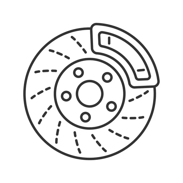 带卡尺线图标的盘式制动器 — 图库矢量图片