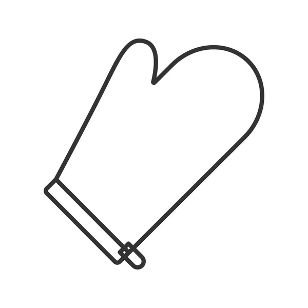 Lineares Symbol für Backofenhandschuhe — Stockvektor