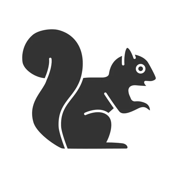 Ícone de glifo de esquilo — Vetor de Stock
