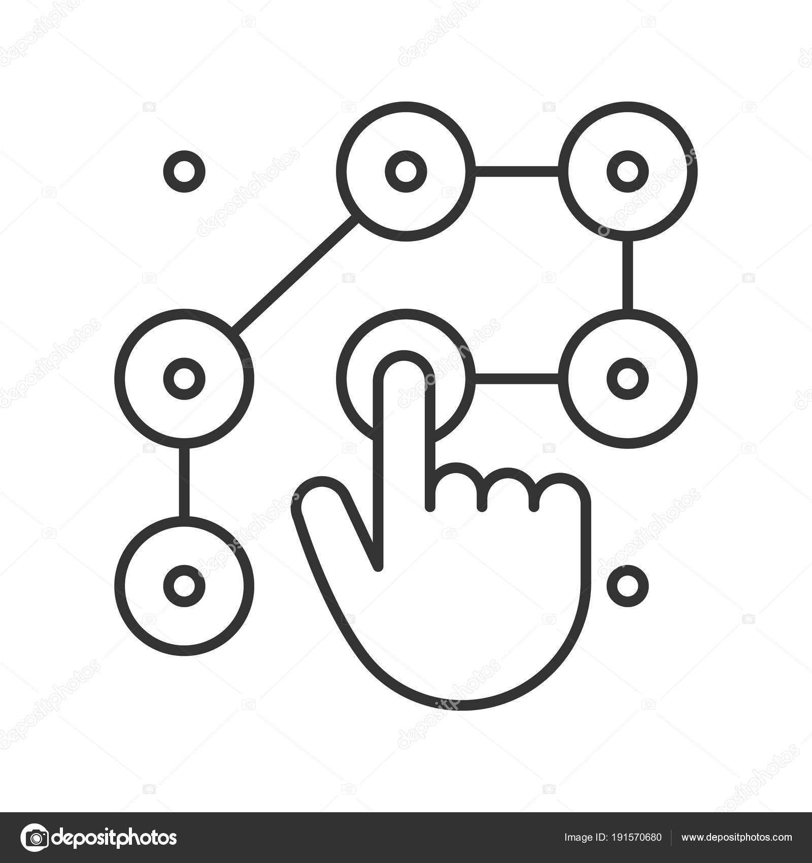 muster linear schlosssymbol dnne linie abbildung hand eingeben smartphone passwort stockvektor - Muster Passwort muster linear schlosssymbol dnne linie abbildung hand eingeben smartphone passwort stockvektor - Muster Passwort