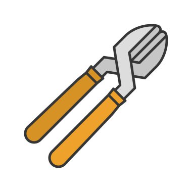 Kesmek kerpeteni renk simgesi. Kerpeten. İzole vektör çizim