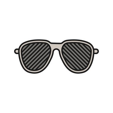 Çok güneş gözlüğü renk simgesi. Sökülen gözlükler. Çekim tonları. İzole vektör çizim