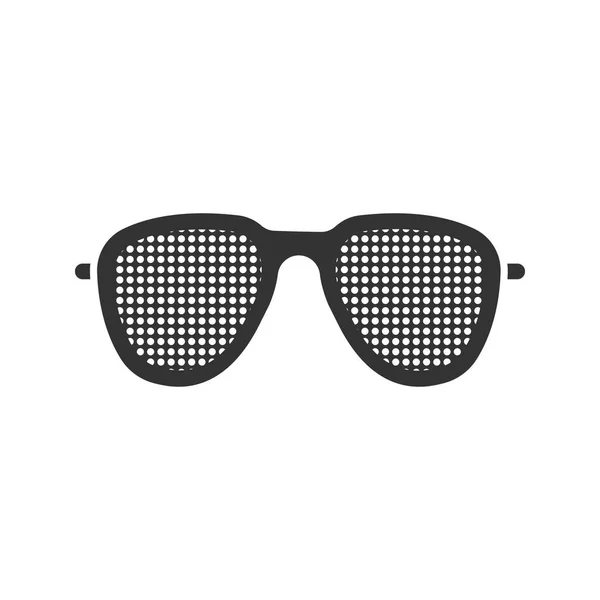 Icono Glifo Gafas Estenopeicas Gafas Estenopeicas Espectáculos Médicos Con Agujeros — Vector de stock