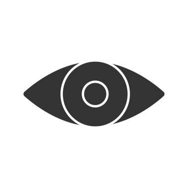 İnsan gözü düz simgesi, vektör, illüstrasyon