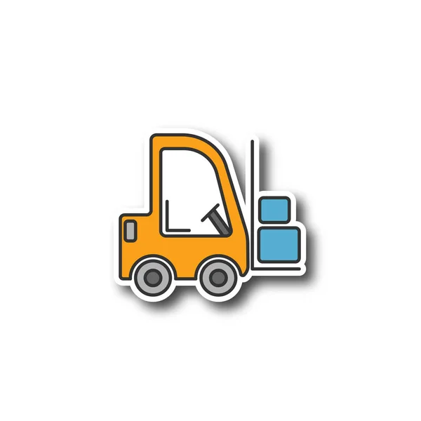 Gaffeltruck Flat Ikonen Vektor Illustration — Stock vektor