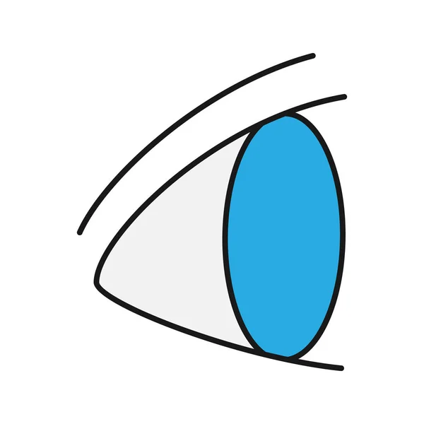 Nsan Gözünün Renk Simgesi Vektör Illüstrasyon — Stok Vektör