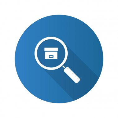 Hizmet düz tasarım simgesi beyaz arka plan üzerinde izleme parsel