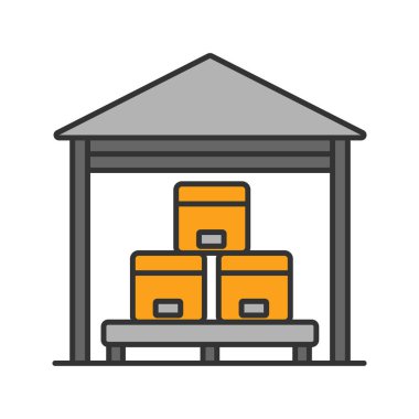 Ambar renk simgesi beyaz arka plan üzerinde