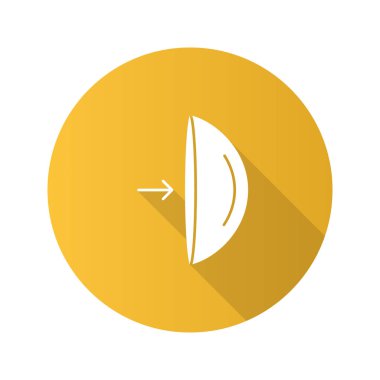 Göz teması beyaz arka plan kaldırma simgesini lensler