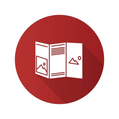 Broşür mockup düz tasarım simgesi beyaz arka plan üzerinde katlanmış